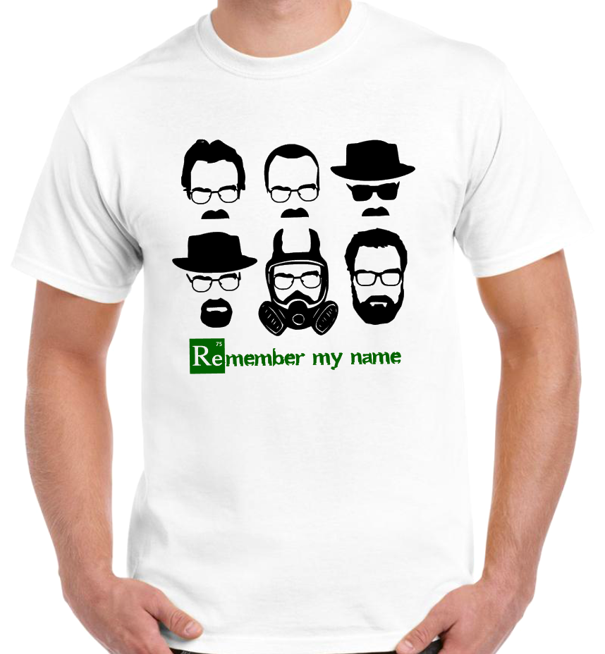 Camiseta con WALTER WHITE, BREAKING BAD REMEMBER MY NAME