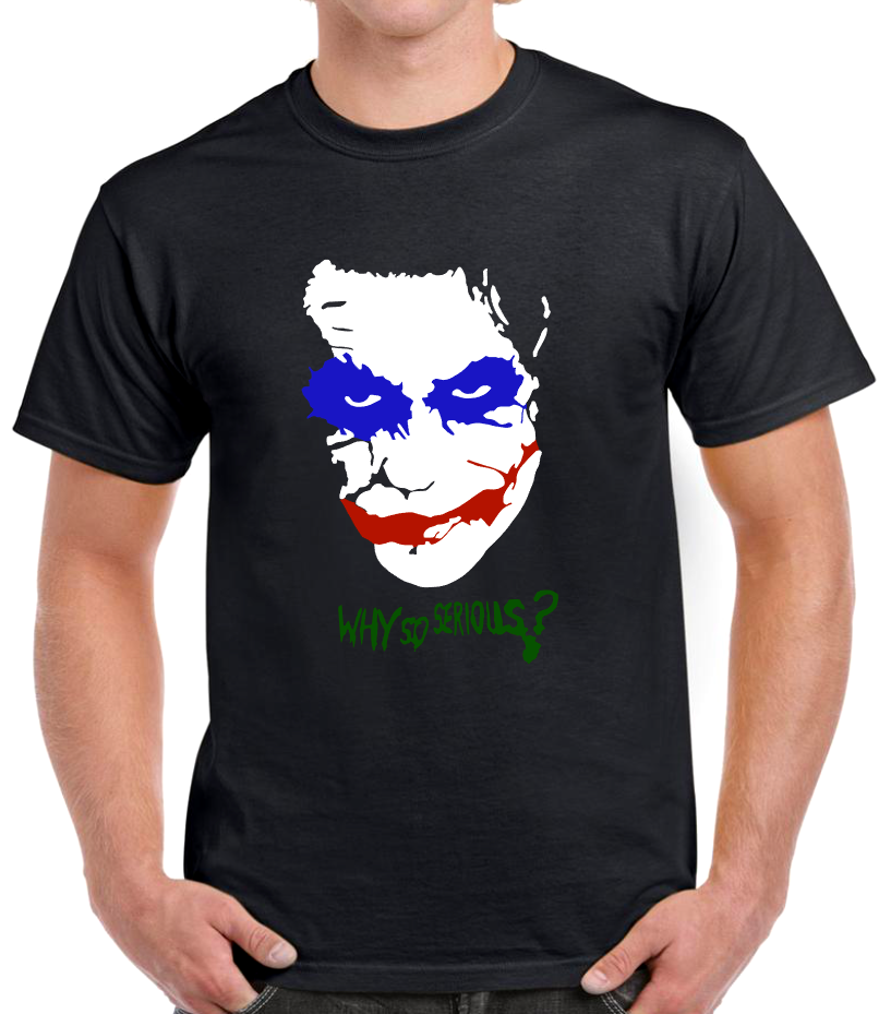 T-shirt with JOKER, WHY SO SERIOUS – Three Brothers T-shirts - Main Image