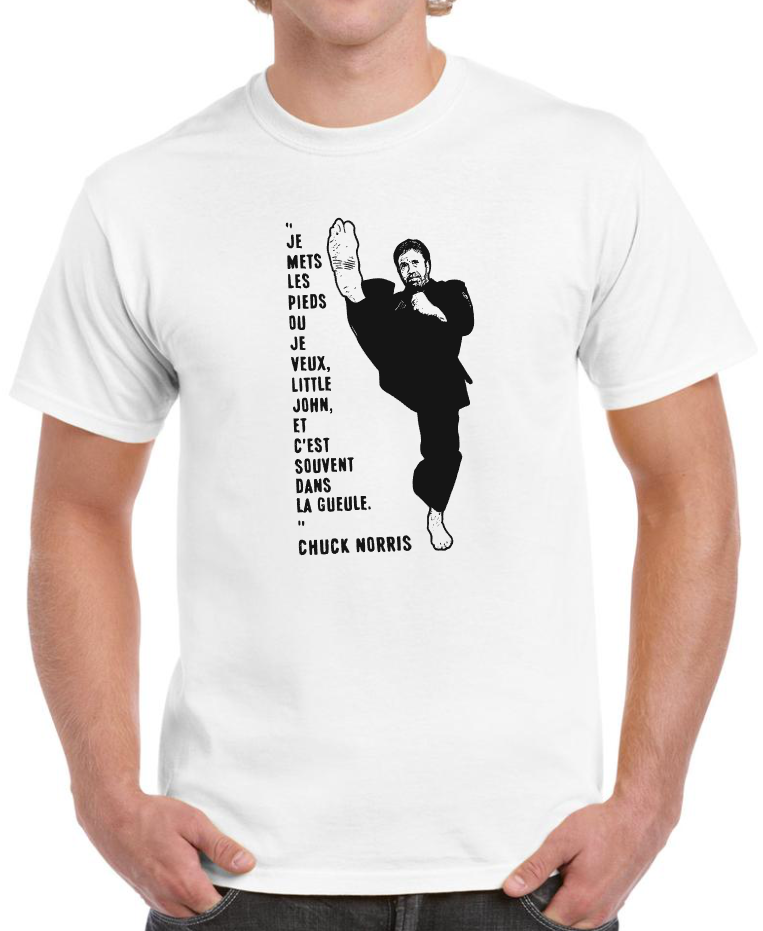 T shirt with CHUCK NORRIS