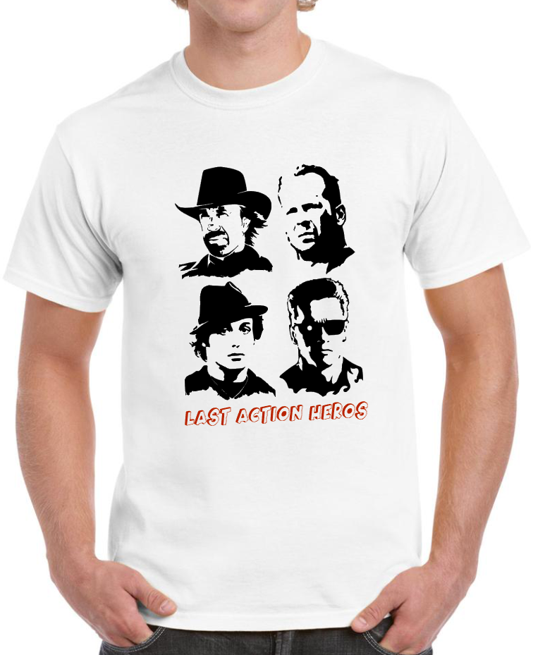 T-shirt Chuck Norris, Bruce Willis, Sylvester Stallone, Arnold Schwarzenegger