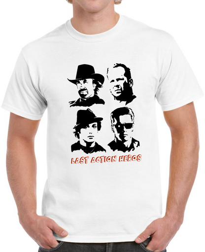 T-shirt Chuck Norris, Bruce Willis, Sylvester Stallone, Arnold Schwarzenegger