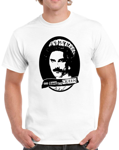 T-shirt with  FREDDIE MERCURY, GOD SAVE THE QUEEN