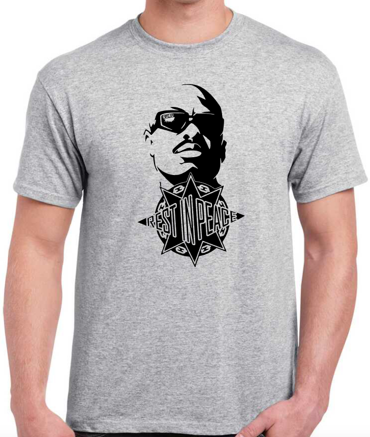 T-shirt avec GANG STARR avec GURU Rest In Peace