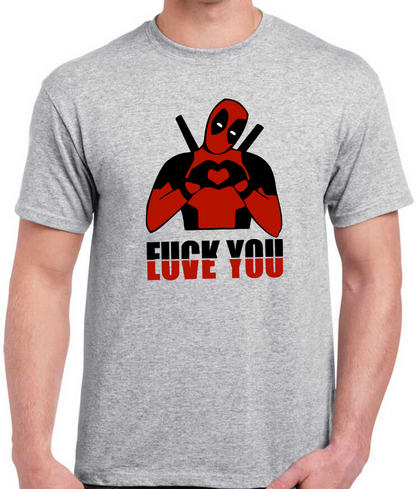 T-shirt avec DEADPOOL, FUCK YOU/LOVE YOU