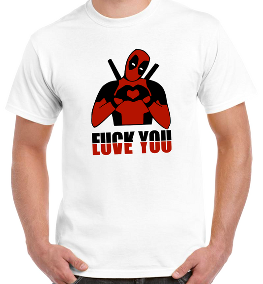 T-shirt avec DEADPOOL, FUCK YOU/LOVE YOU