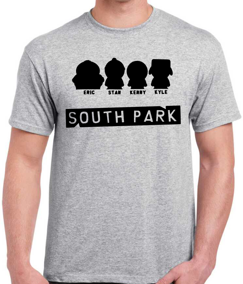 T-shirt avec SOUTH PARK, ERIC, STAN, KENNY, KYLE