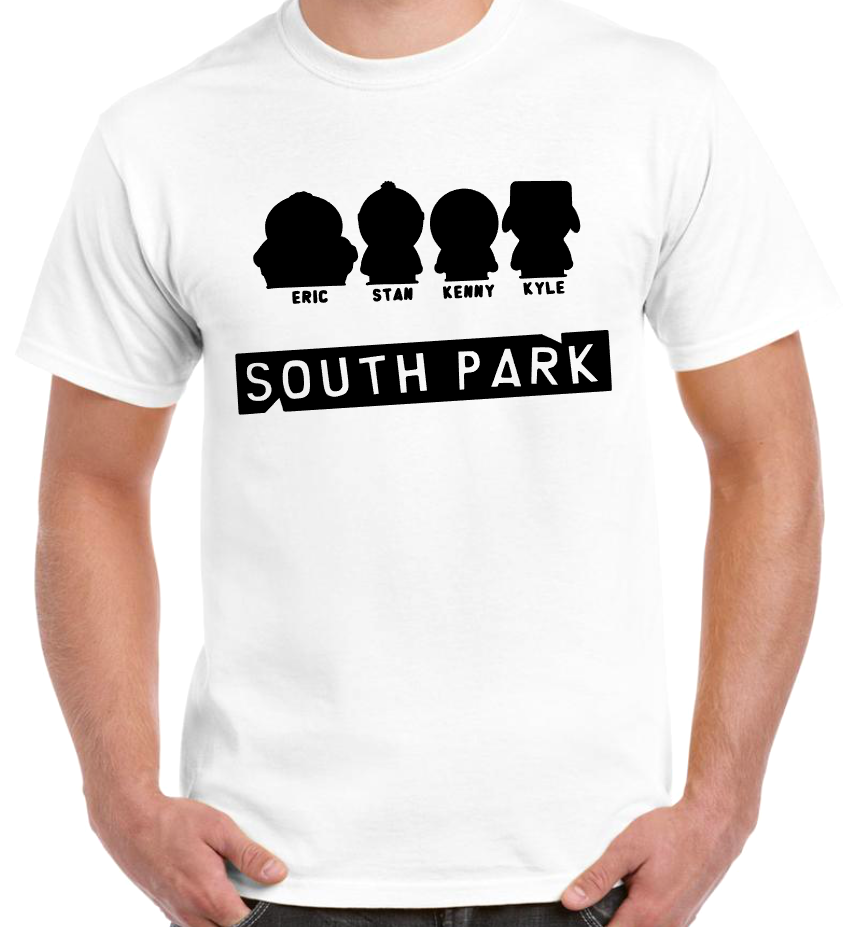 T-shirt avec SOUTH PARK, ERIC, STAN, KENNY, KYLE