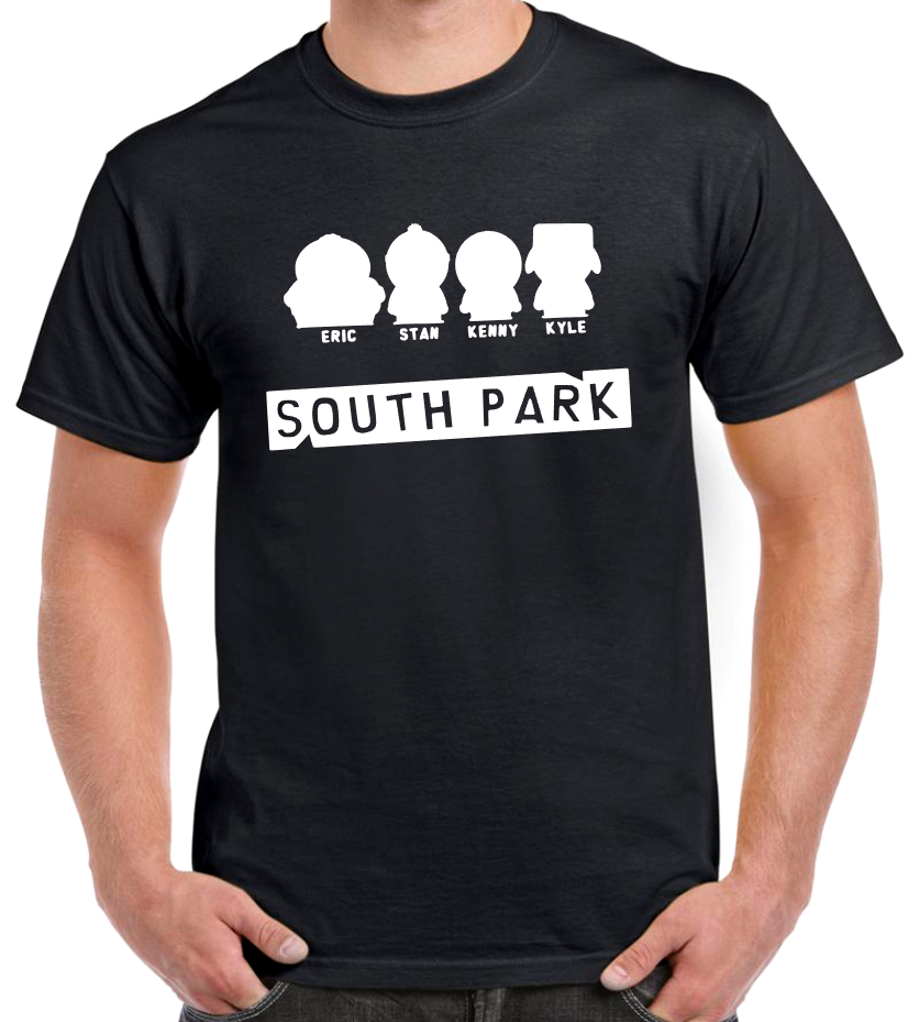 T-shirt avec SOUTH PARK, ERIC, STAN, KENNY, KYLE