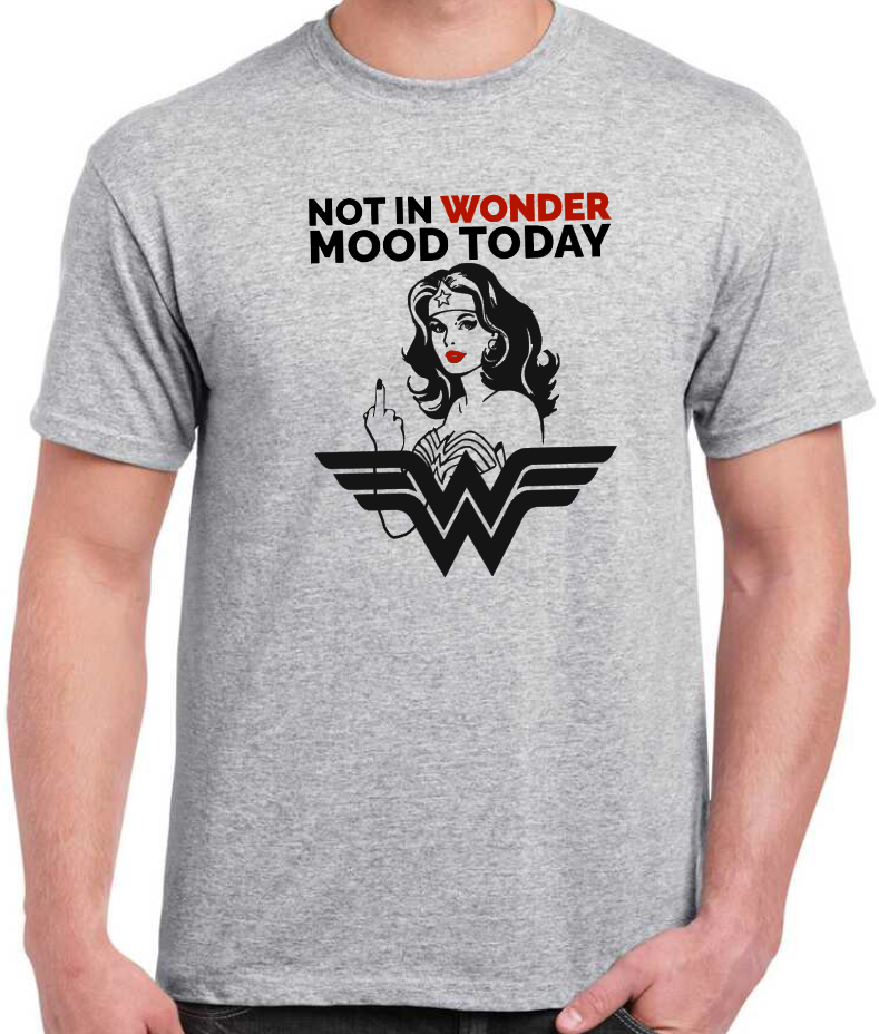 T-shirt avec WONDER WOMAN, NOT IN WONDER MOOD TODAY