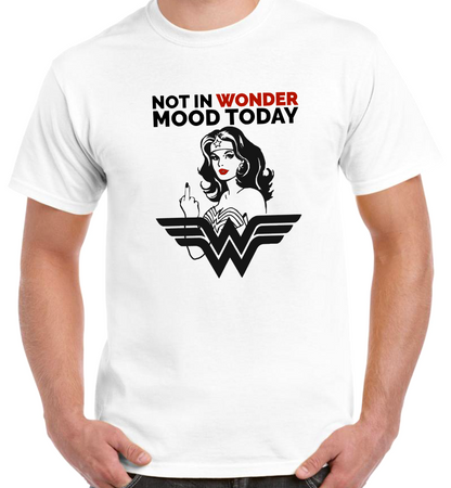 T-shirt avec WONDER WOMAN, NOT IN WONDER MOOD TODAY