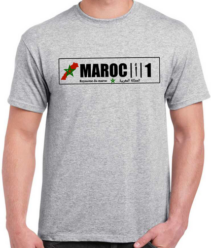 T-shirt with MOROCCAN REGISTRATION PLATE