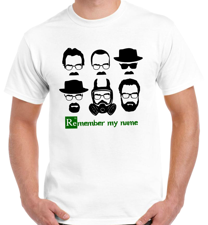 T-shirt with WALTER WHITE, BREAKING BAD: REMEMBER MY NAME