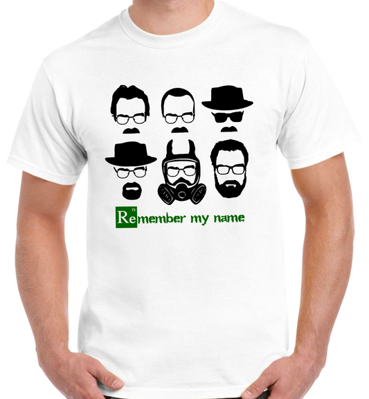 T-shirt with WALTER WHITE, BREAKING BAD: REMEMBER MY NAME