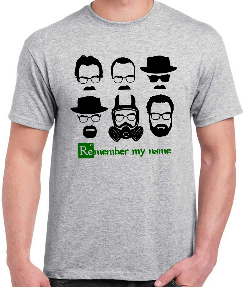 T-shirt with WALTER WHITE, BREAKING BAD: REMEMBER MY NAME