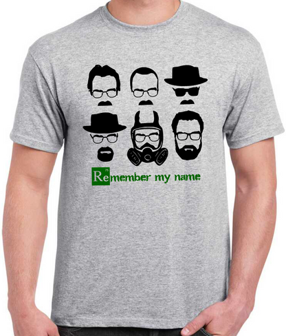 T-shirt with WALTER WHITE, BREAKING BAD: REMEMBER MY NAME