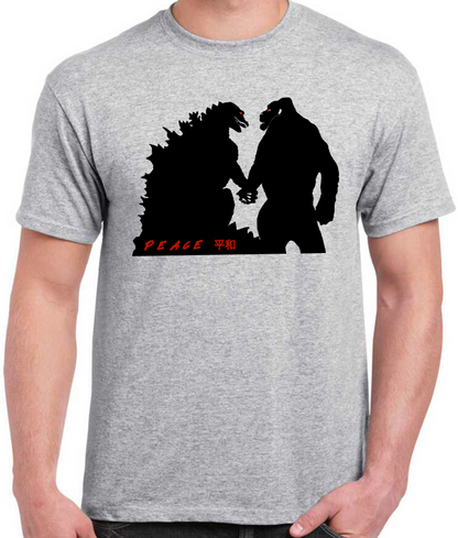 T-shirt avec GODZILLLA ET KONG, PEACE