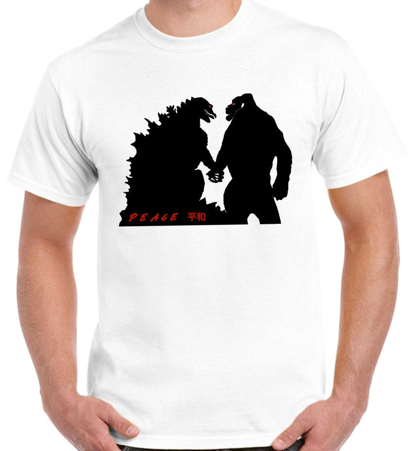 T-shirt avec GODZILLLA ET KONG, PEACE