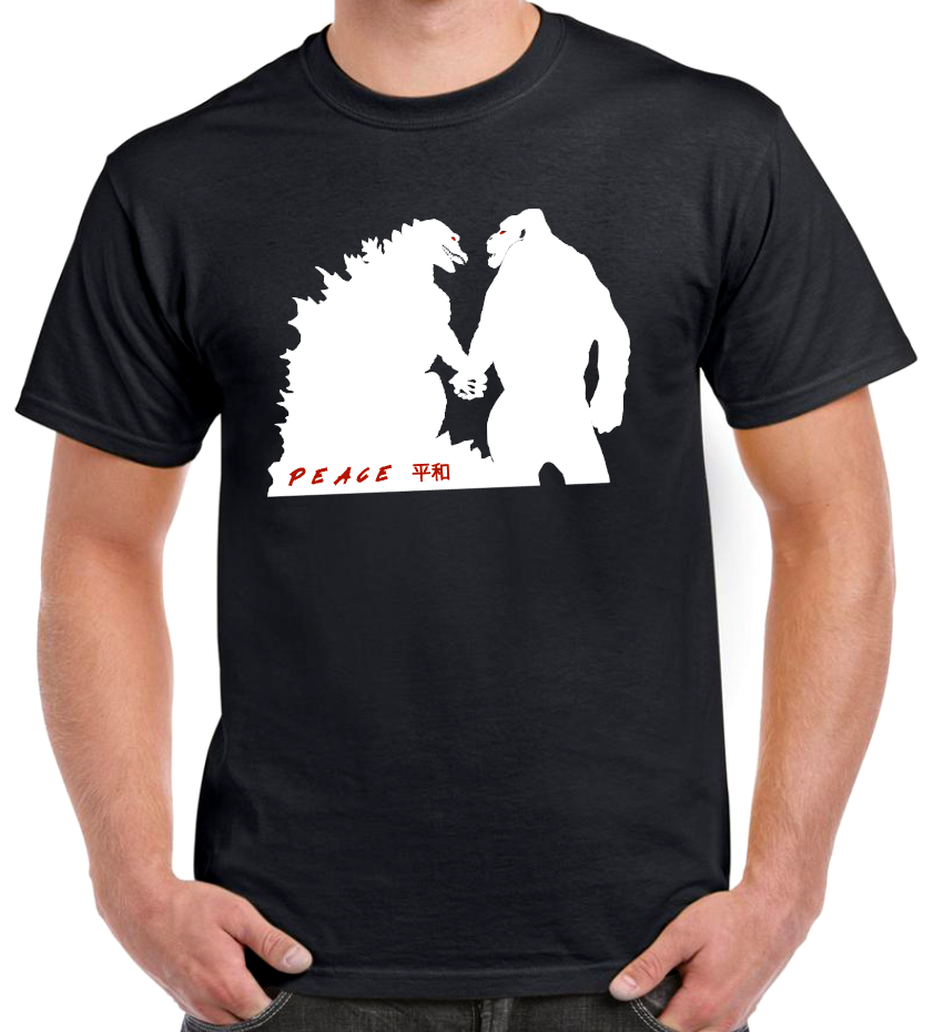 T-shirt avec GODZILLLA ET KONG, PEACE