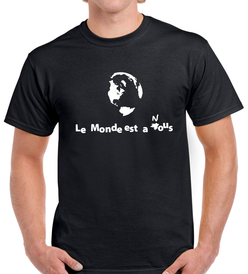 T-shirt avec LA HAINE, LE MONDE EST A NOUS