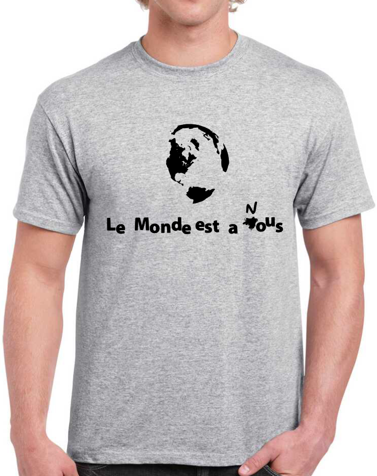 T-shirt avec LA HAINE, LE MONDE EST A NOUS