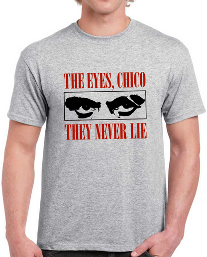 T-shirt avec TONY MONTANA, "THE EYES, CHICO. THEY NEVER LIE"