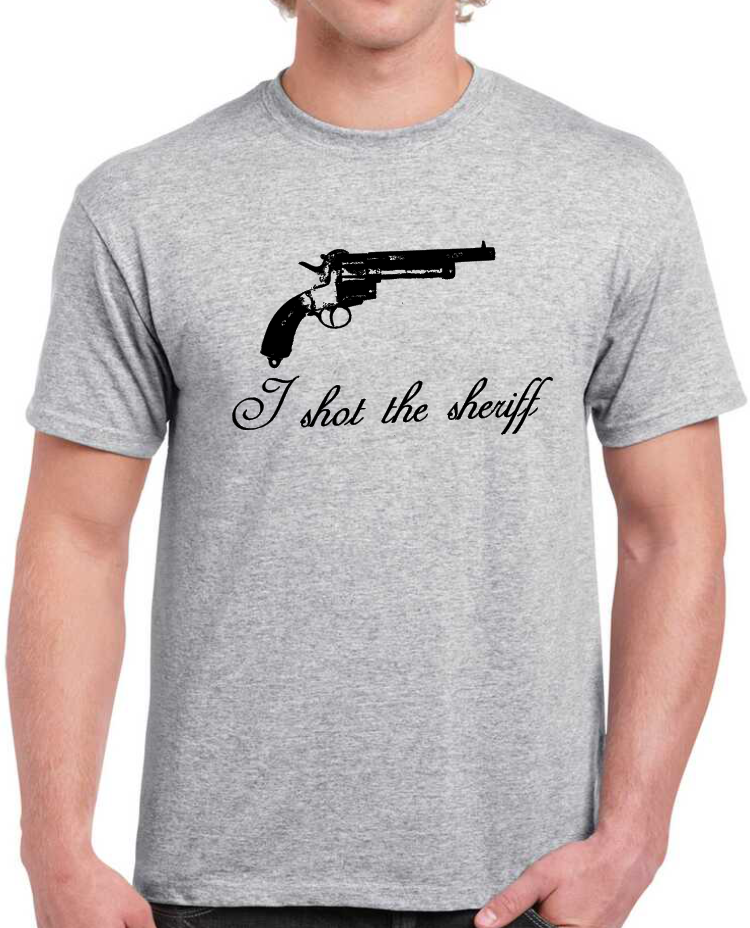 T-shirt BOB MARLEY, I SHOT THE SHERIFF