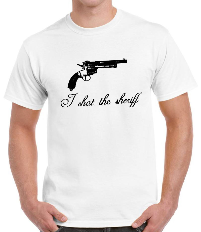 T-shirt BOB MARLEY, I SHOT THE SHERIFF