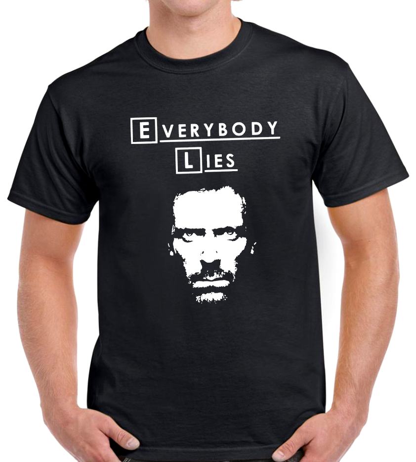 T-shirt with DR HOUSE, EVERYBODY LIES