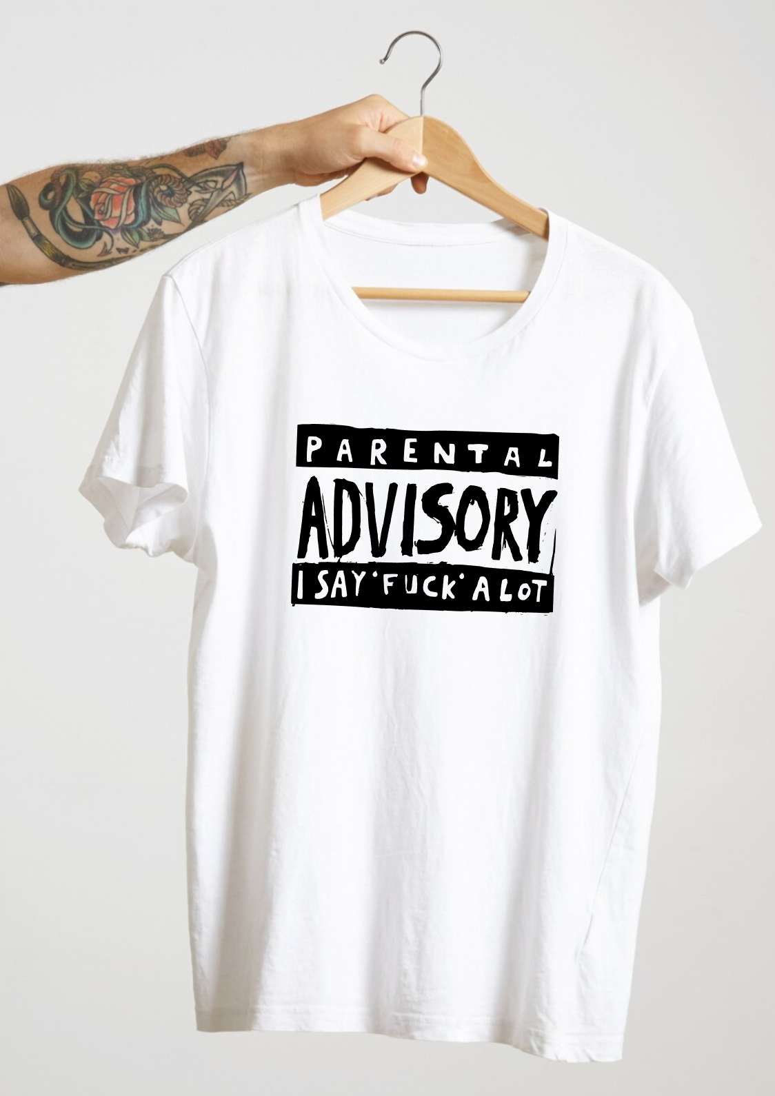 T-shirt PARENTAL ADVISORY, I SAY FUCK A LOT