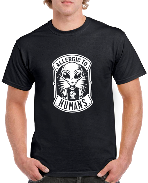 T-shirt ALIEN, ALLERGIC TO HUMANS