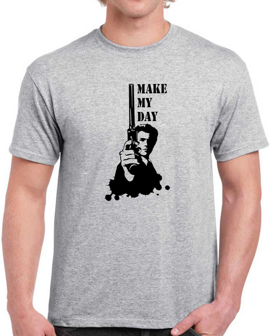 T-shirt  avec DIRTY HARRY 'CLINT EASTWOOD', MAKE MY DAY