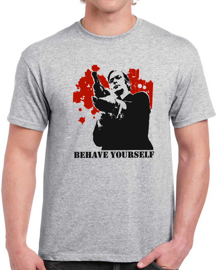 T-shirt GET CARTER BEHAVE YOURSELF MICHAEL CAINE