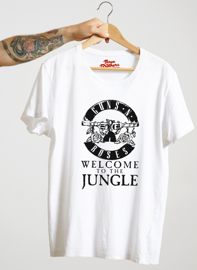 T-shirt avec GUNS N ROSES, WELCOME TO THE JUNGLE