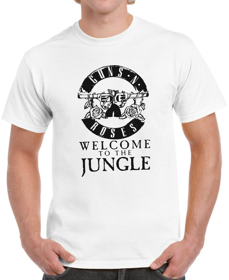T-shirt avec GUNS N ROSES, WELCOME TO THE JUNGLE