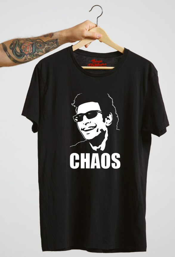 T-shirt  avec IAN MALCOLM, JURASSIC PARK, CHAOS