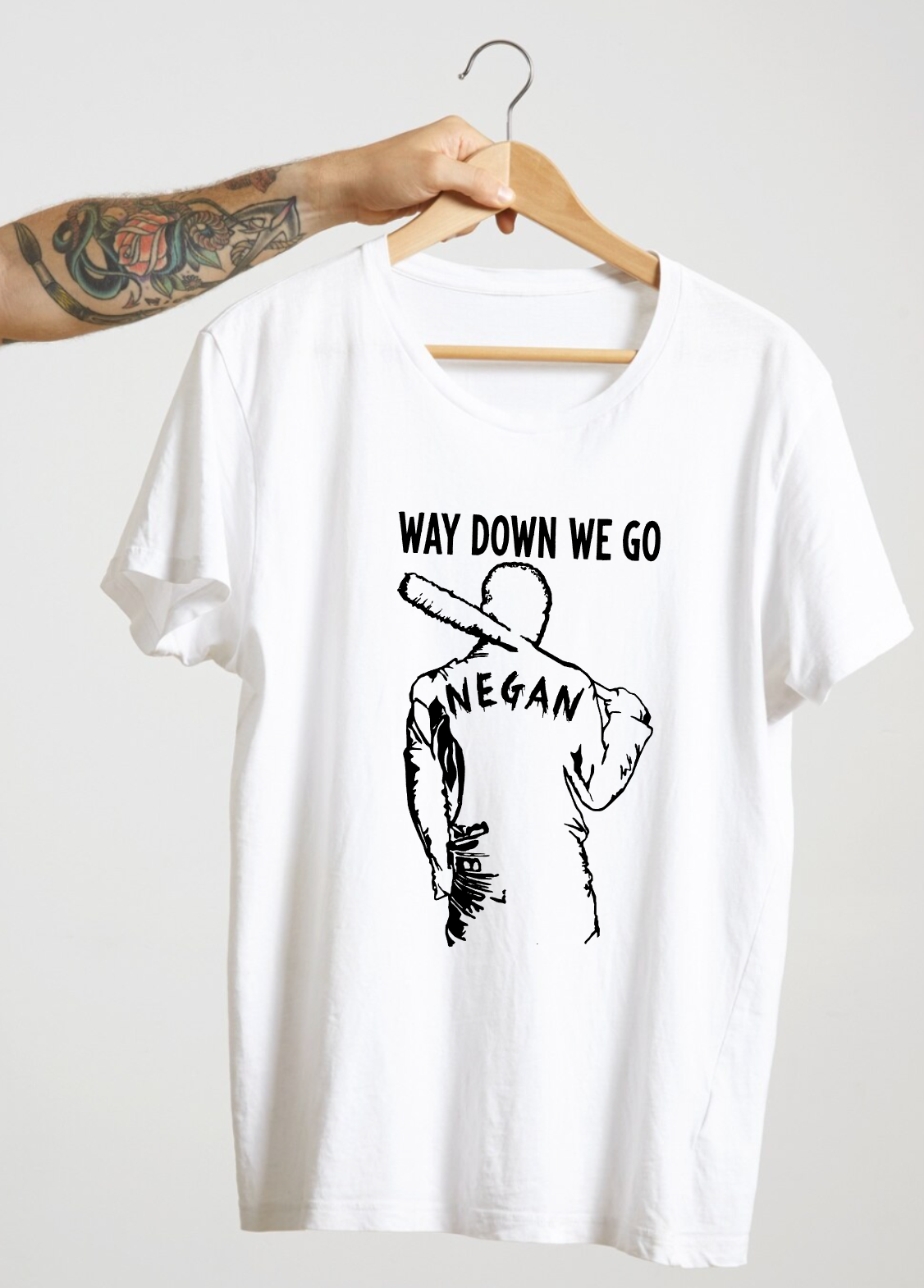 T-shirt  NEGAN WALKING DEAD WAY DOWN WE GO 