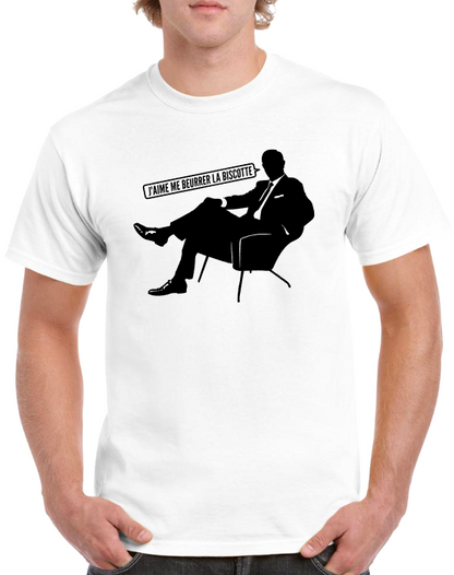 T-shirt OSS 117 J'AIME ME BEURRER LA BISCOTE
