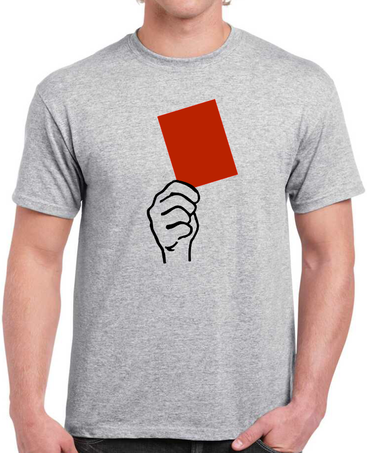 T-shirt carton rouge red card