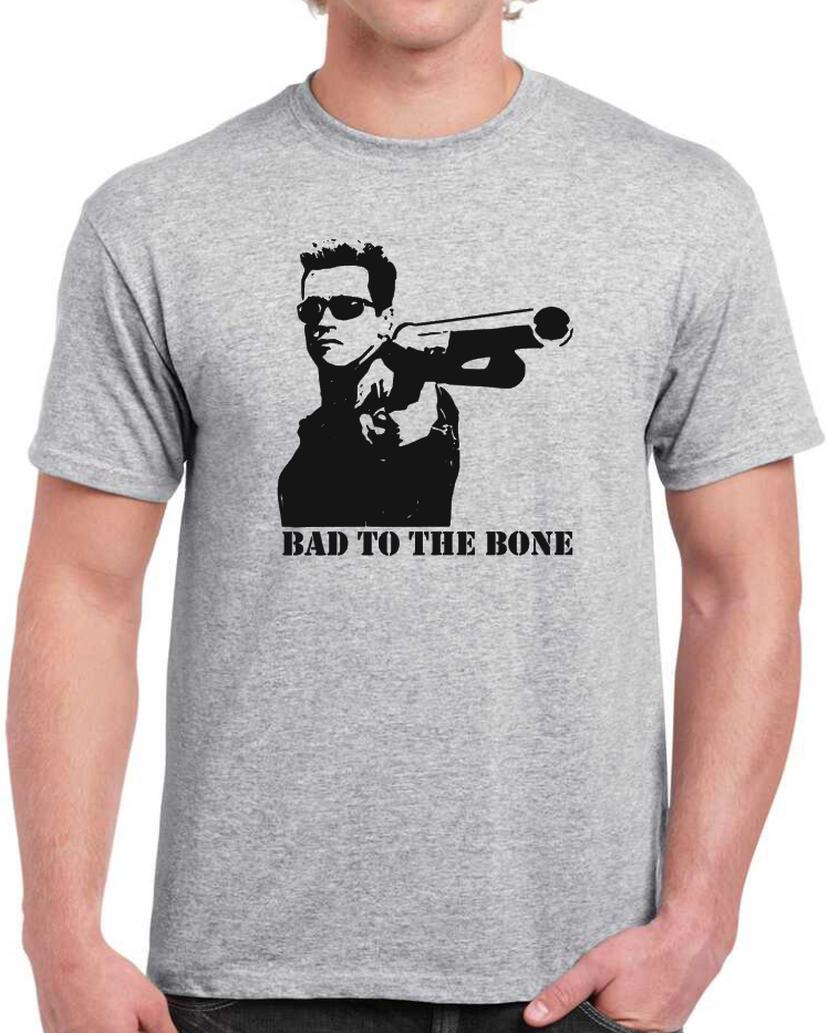 T-shirt Terminator 2 T800 BAD TO THE BONE