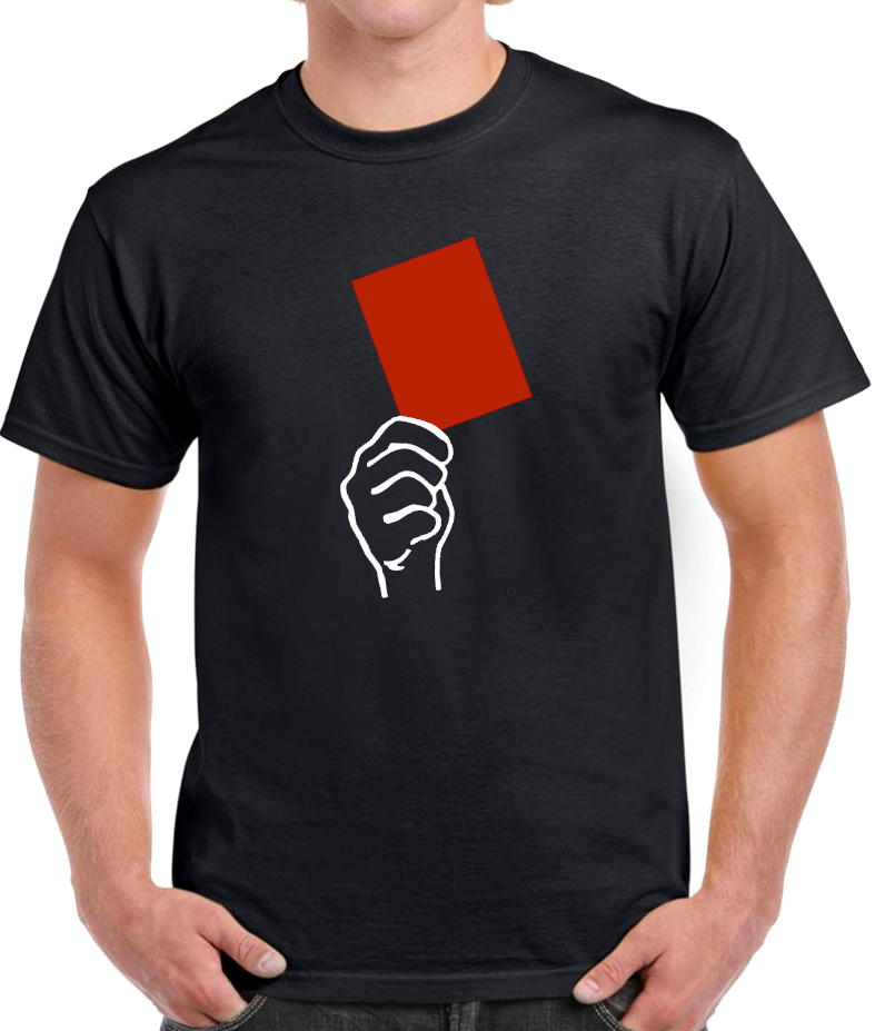 T-shirt carton rouge red card