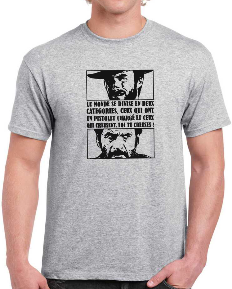 T-shirt the good the bad the ugly, le bon la brute et le truand
