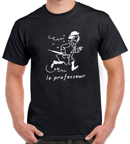 T-shirt tintin et milou le professeur