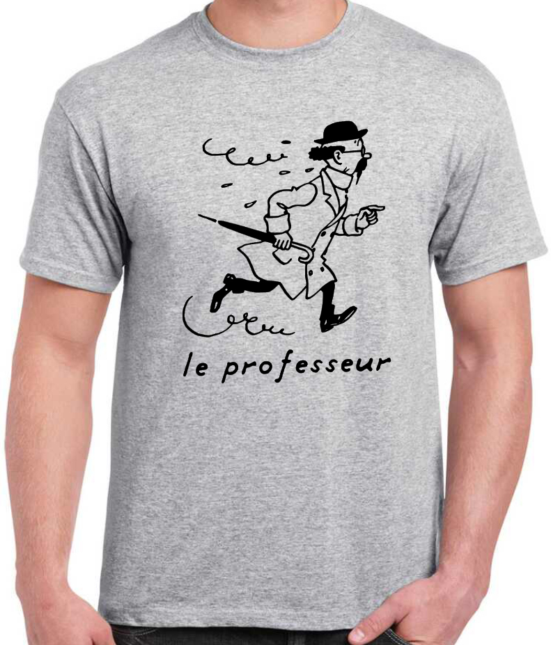 T-shirt tintin et milou le professeur