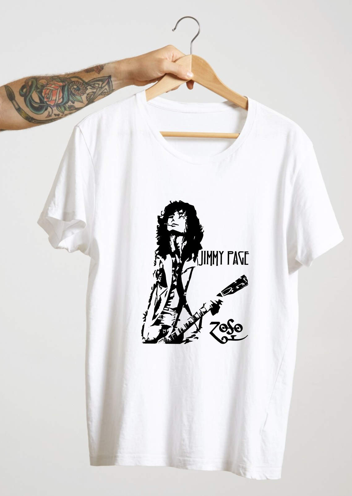 T-shirt JIMMY PAGE ZOSO LED ZEPPLIN ROBERT PLANT