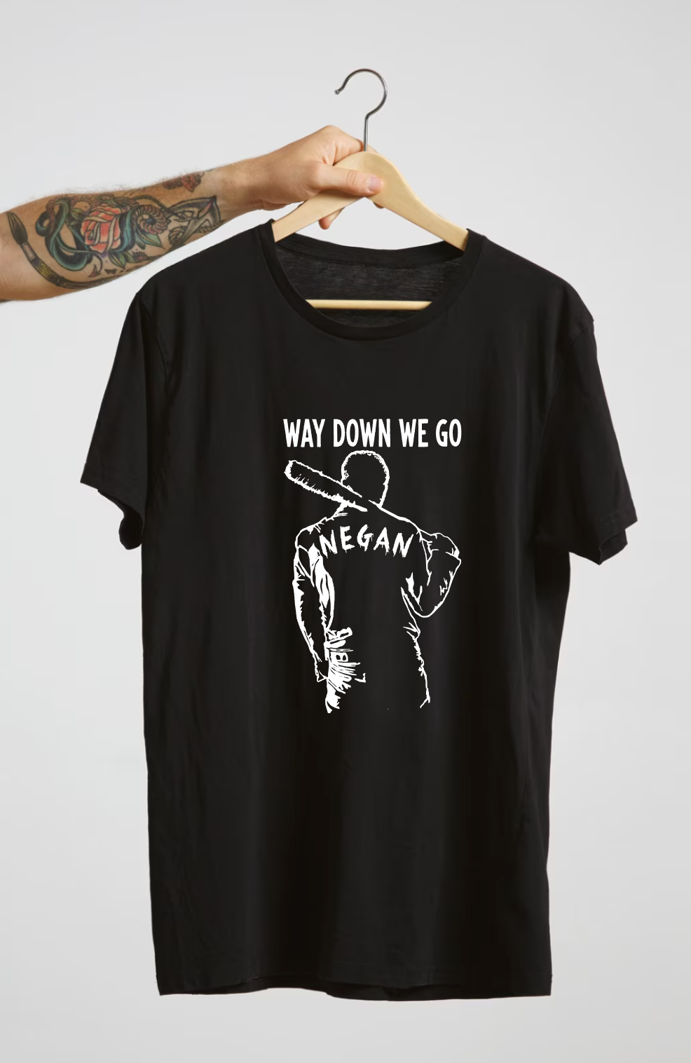 T-shirt  NEGAN WALKING DEAD WAY DOWN WE GO 