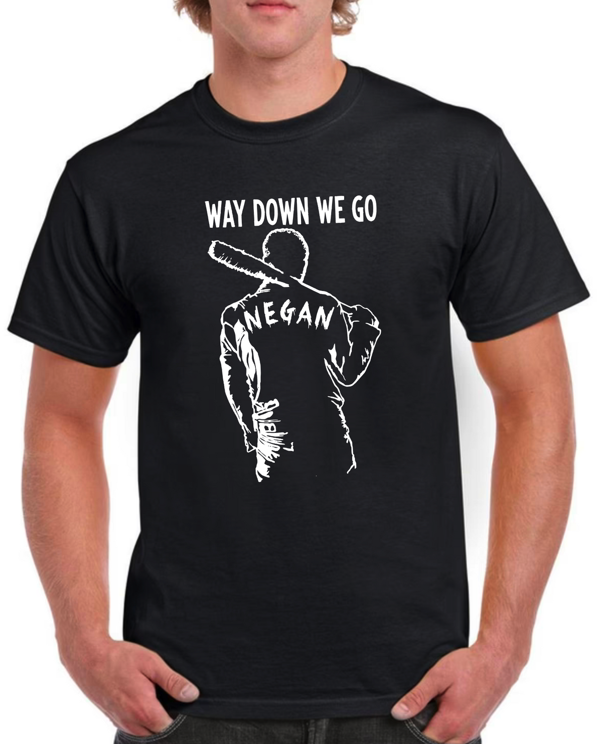T-shirt  NEGAN, WAY DOWN WE GO WALKING DEAD