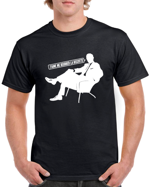 T-shirt OSS 117 J'AIME ME BEURRER LA BISCOTE