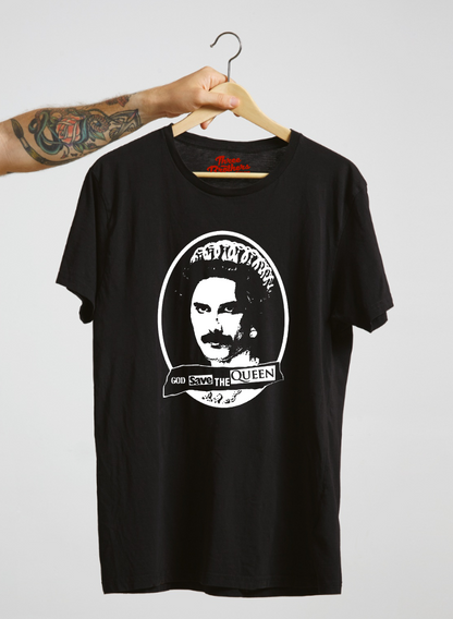 T-shirt avec FREDDIE MERCURY, GOD SAVE THE QUEEN