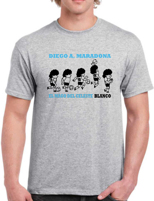 T-shirt MARADONA EL MAGO DEL CELESTE BLANCO