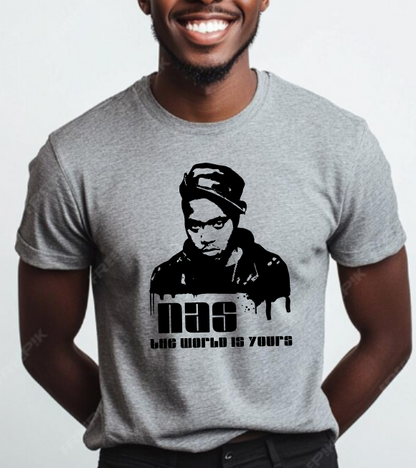 T-shirt NAS THE WORLD IS YOURS